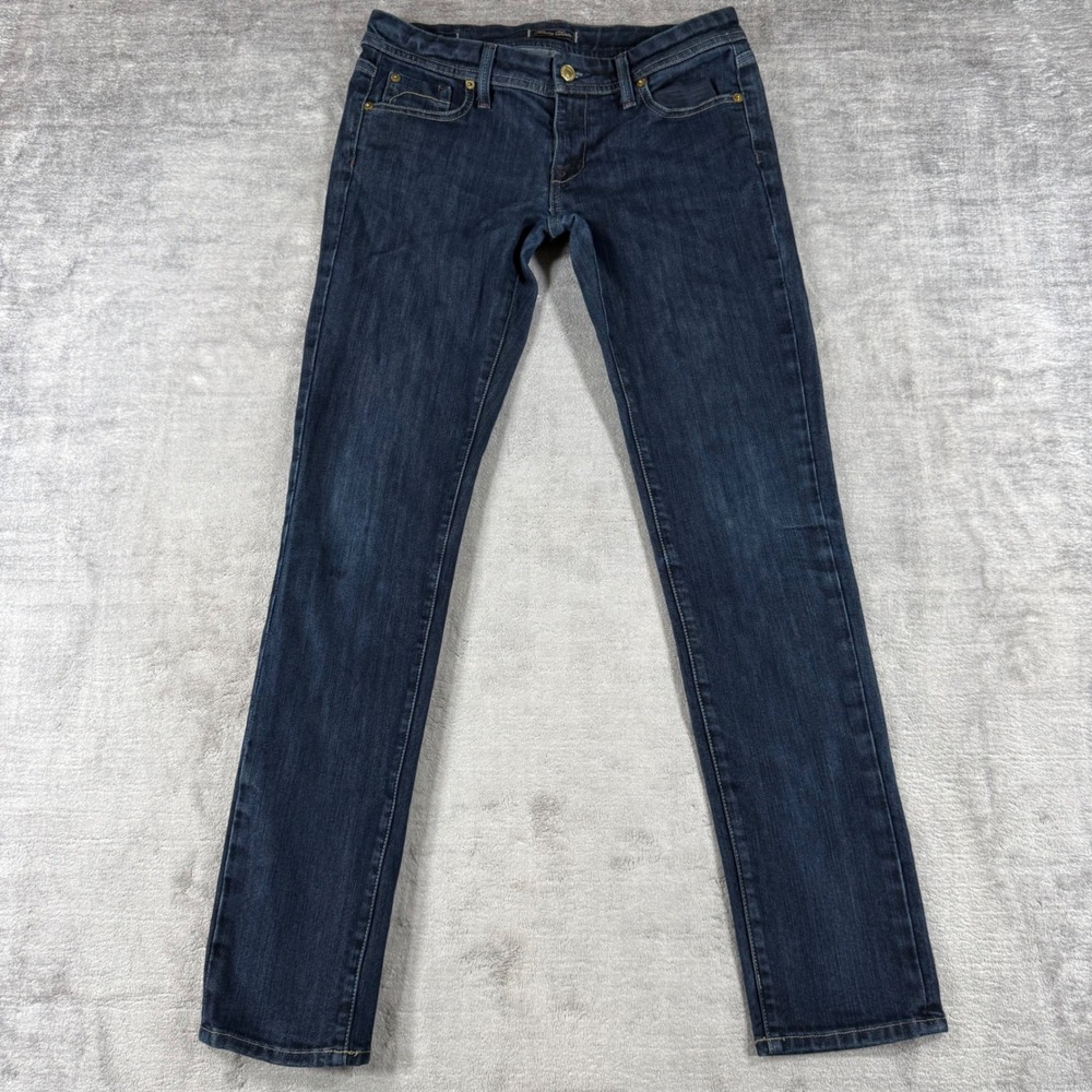Fidelity Denim Jeans Womens 29 Blue Scoop Skinny Low Waist Viper Rinse USA Made